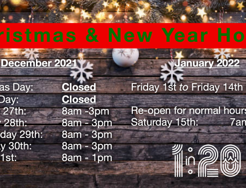 Here are our hours over xmas & new year!